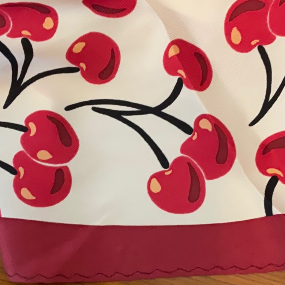 Coach Diamond Cherry Silk Scarf - Picture 10 of 10